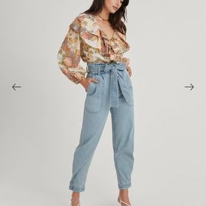 Something Navy ruffle top